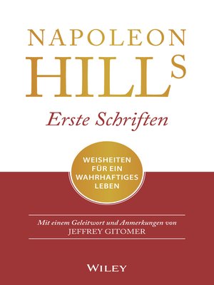 cover image of Napoleon Hills Erste Schriften